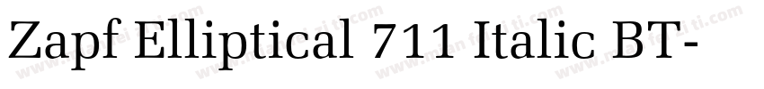 Zapf Elliptical 711 Italic BT字体转换